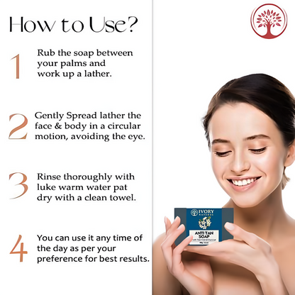 Ivory Natural Tan Soap - Tanning, Protect From Uv Rays For Both Men & Women