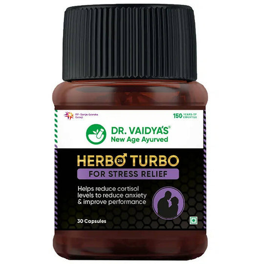 Dr. Vaidya's Herbo 24 Turbo Capsules For Stress Relief - usa canada australia