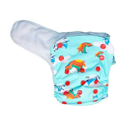 Kindermum Nano Aio Cloth Diaper With 2 Organic Cloth Inserts- Birdie For Kids