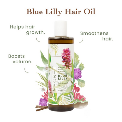 The Secret Hair Care Blue Lilly Hair Oil