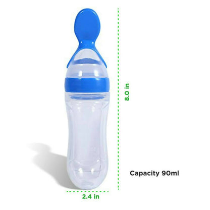 LuvLap Feeding Spoon with Squeezy food Grade Silicone Feeder bottle