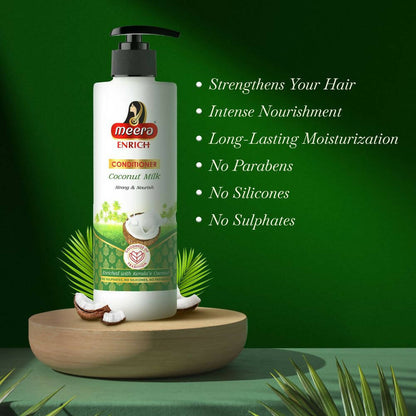 Meera Enrich Conditioner with Coconut Milk For Strong & Nourish