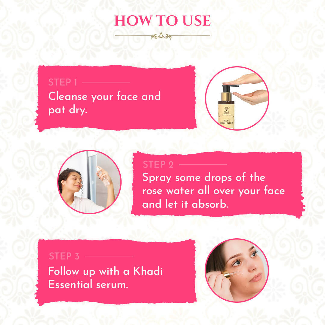 Khadi Essentials 100% Pure Wild Rose Water