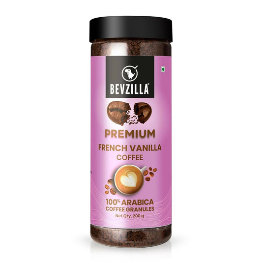 Bevzilla Premium French Vanilla Coffee Powder 100% Arabica - 200GM