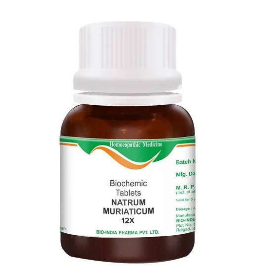 Bio India Homeopathy Natrum Muriaticum Biochemic Tablets