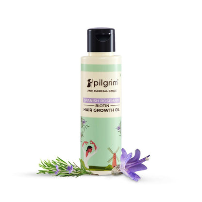 Pilgrim Spanish Rosemary & Biotin Hair Growth Oil To Control Hair Fall & Strengthens Hair