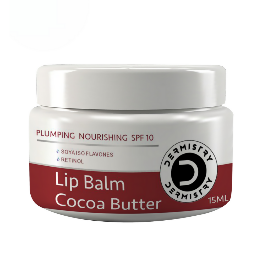 Dermistry Cocoa Butter Lip Care Tint Balm Plumping Nourishing Retinol SPF 10 for Glossy Lips - usa canada australia