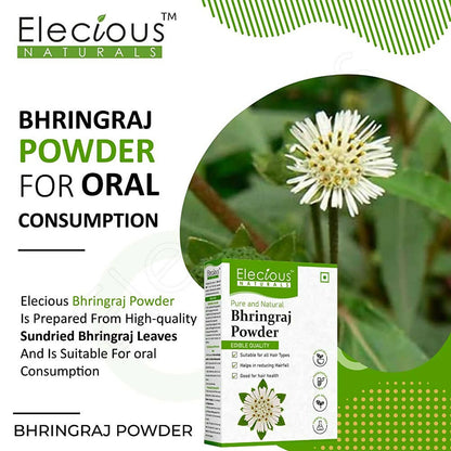 Elecious Naturals Bhringraj Powder For Hair Growth