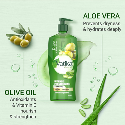 Dabur Vatika Naturals Olive & Aloe Vera Intense Moisturising Shampoo