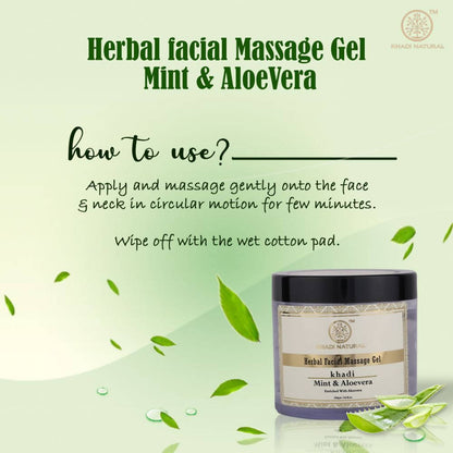 Khadi Natural Mint & Aloe Vera Herbal Facial Massage Gel