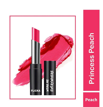 FLiCKA Wear Me Everywhere Creamy Matte Lipstick Princess Peach