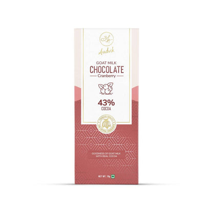 Aadvik Goat Milk Chocolate - Cranberry - buy in USA, Australia, Canada
