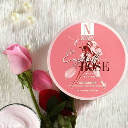 NutriGlow NATURAL'S English Rose Body Butter Cream