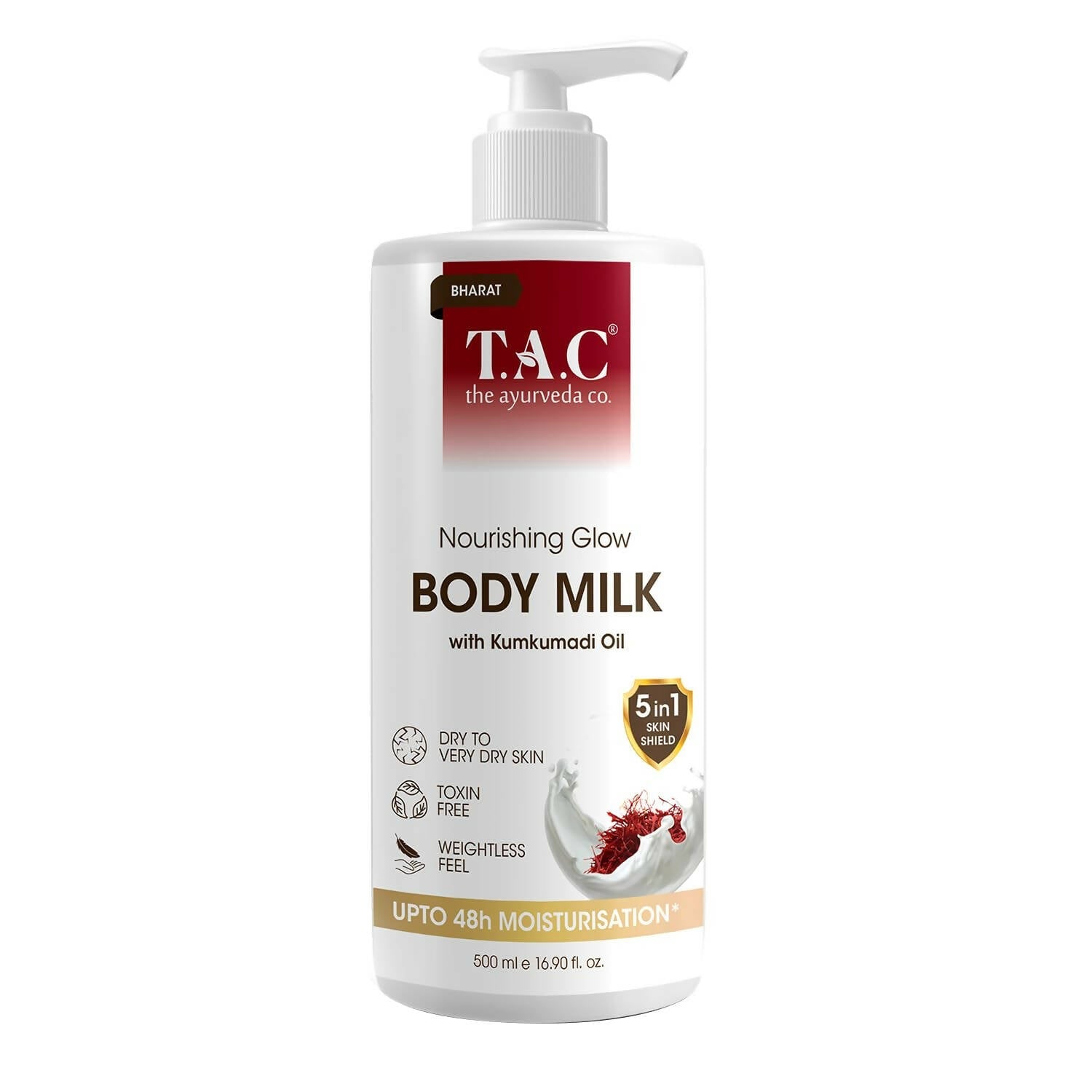 TAC - The Ayurveda Co. Nourishing Glow Body Milk with Kumkumadi Oil - BUDEN
