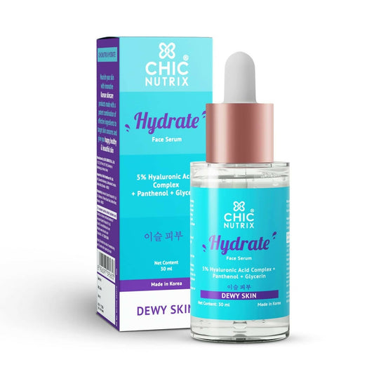 Chicnutrix Hydrate Face Serum ’??? 5% Hyaluronic Acid Complex with Glycerin & Panthenol - usa canada australia