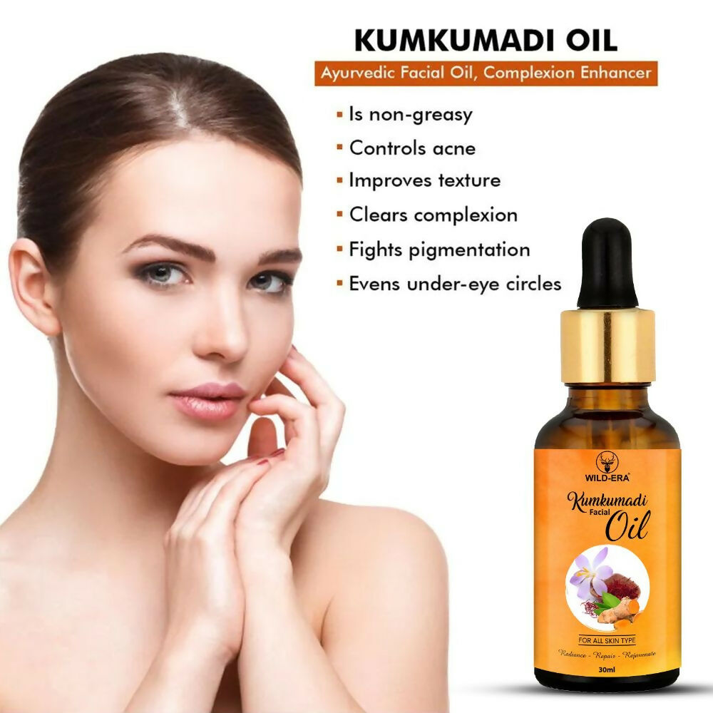 Wildera Kumkumadi Facial Oil For Glowing, Skin Nourishment