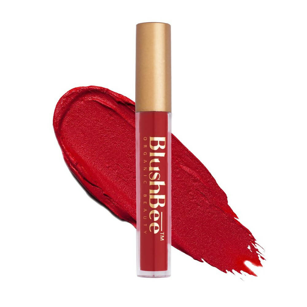 BlushBee Organic Beauty Lip Nourishing Liquid Lipstick - Reddish Maroon - BUDNE