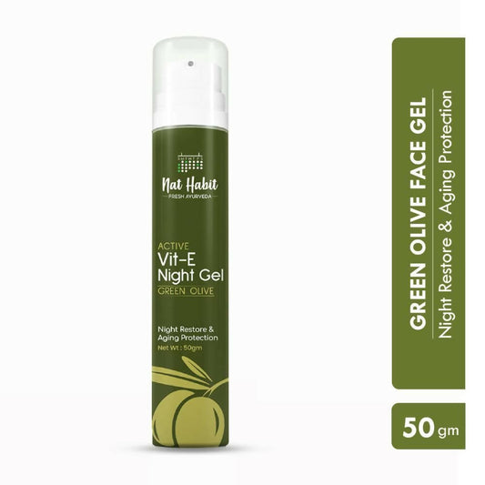 Nat Habit Active Olive Vit-E Night Face Gel