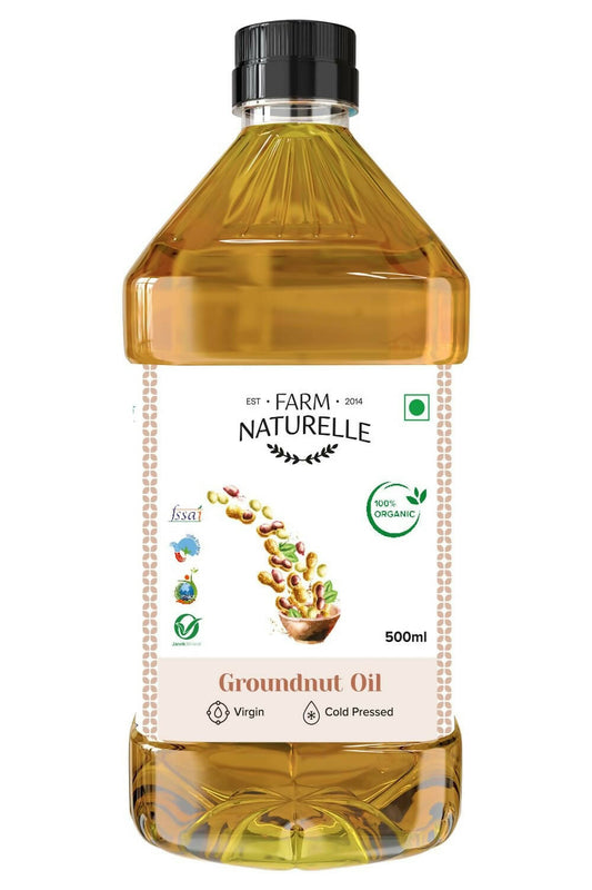 Farm Naturelle Organic Ghani Cold Pressed Virgin Groundnut/Peanut Oil - BUDNE
