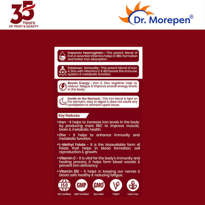 Dr. Morepen Iron & Zinc Tablets