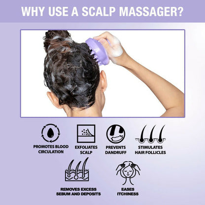 Nykaa Naturals Scalp Massager Brush For Blood Circulation & Natural Hair Growth - Lavender