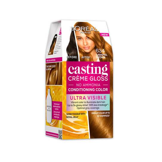 L'Oreal Paris Casting Creme Gloss Ultra Visible Conditioning Hair Color - 634 Caramel Brown