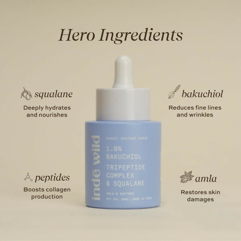 Inde Wild 1% Bakuchiol Serum To Restore Skin Barrier & Firmness