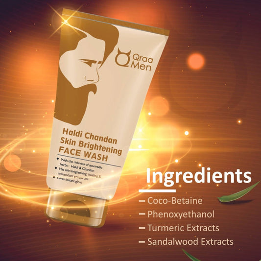 Qraa Men Haldi Chandan Skin Brightening Face Wash