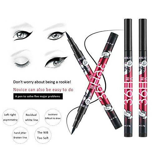 Favon Pack of 2 Waterproof 36hrs Stay Eyeliner Pens