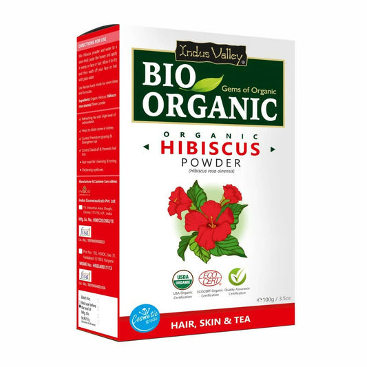 Indus Valley Bio Organic Hibiscus Flower Powder - 100GM