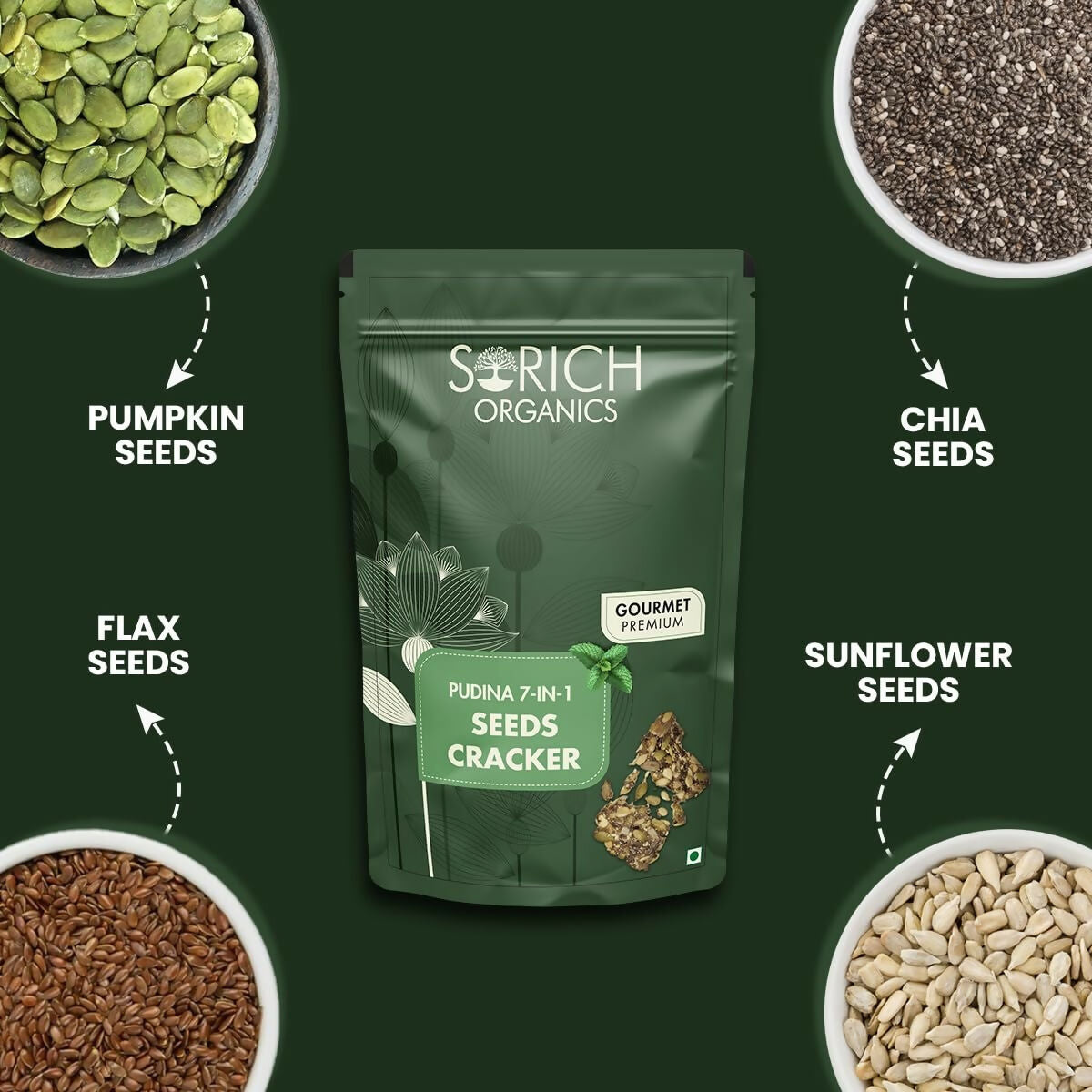 Sorich Organics Pudina 7-in-1 Seeds Cracker