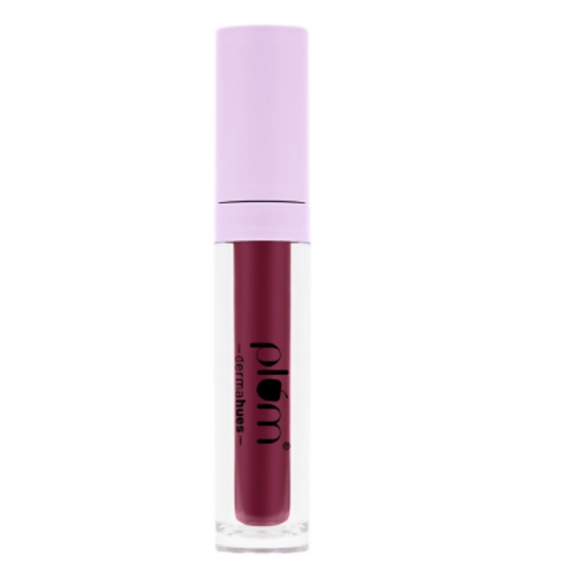 Plum Glassy Glaze Lip Lacquer 3-in-1 Lipstick + Lip Balm + Gloss 08 Fuchsia Fiesta - BUDNE