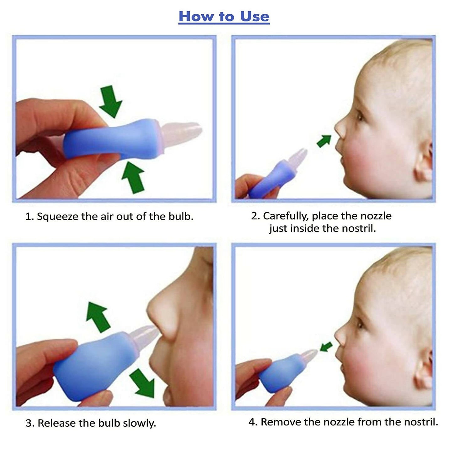 Safe-O-Kid Silicone Baby Nasal Aspirator, Vacuum Sucker, Instant Relief From Blocked Baby Nose Cleaner, Pink