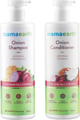 Mamaearth Onion Shampoo & Onion Conditioner For Hair Fall Control - buy in USA, Australia, Canada