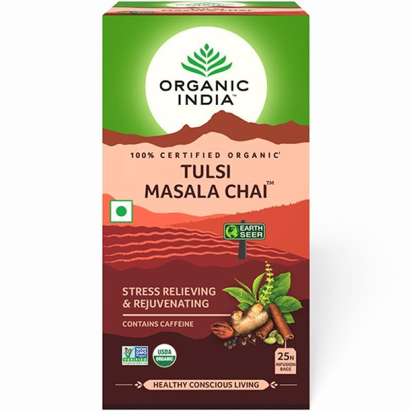Organic India Tulsi Masala Chai 25 Tea Bags - BUDNE