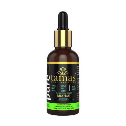 Tamas Pure Ayurveda 100% Organic Brahmi Cold Pressed Carrier Oil