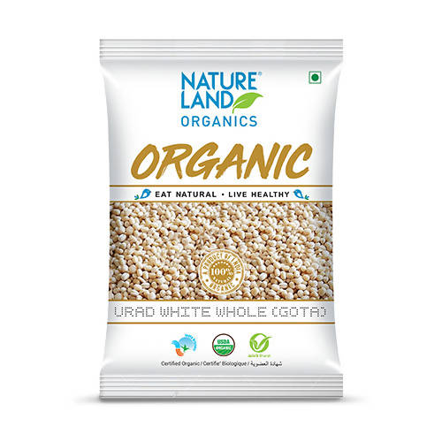 Nature Land Organics Urad White Whole - 1KG