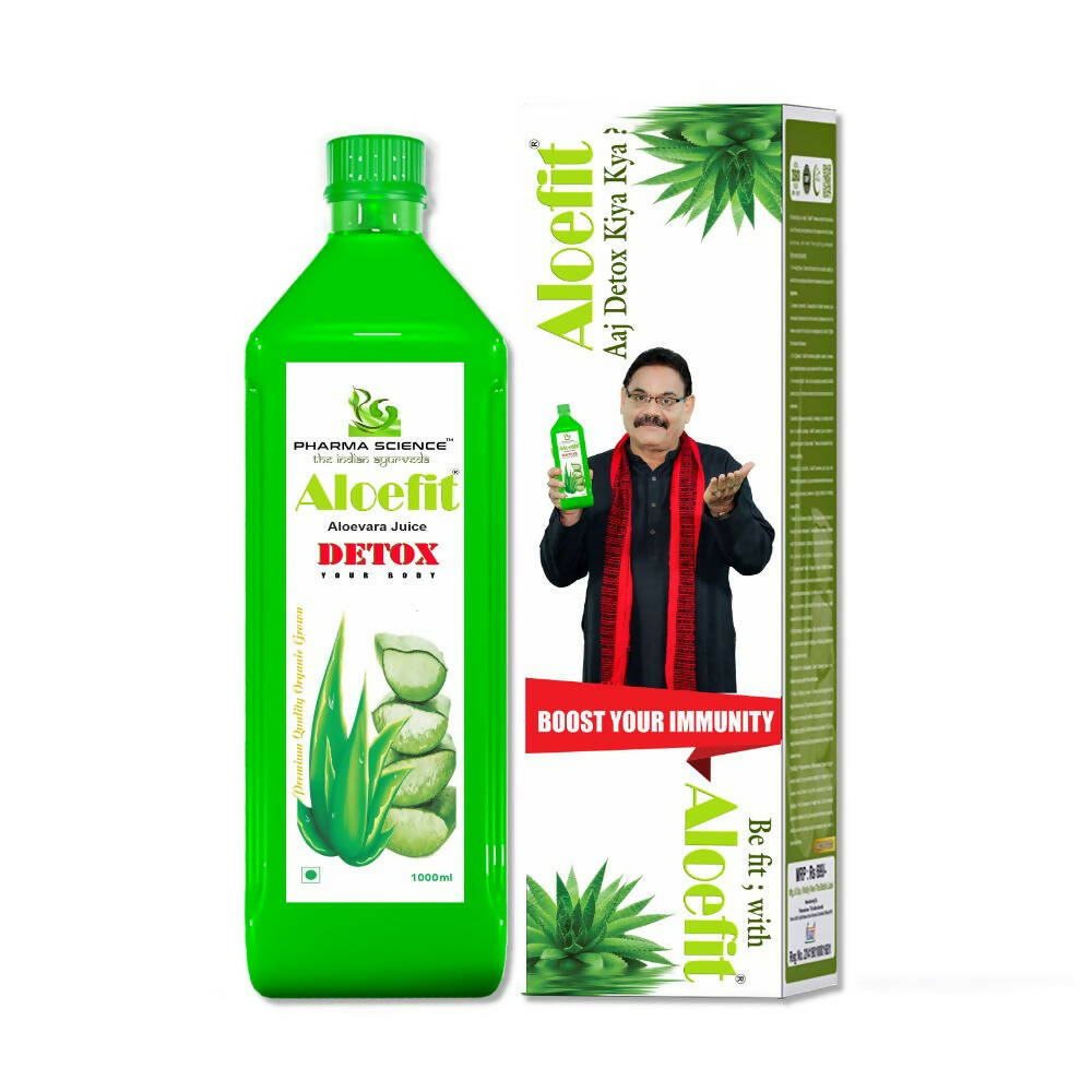 Pharma Science Aloe Vera Juice With Pulp Bottle - usa canada australia