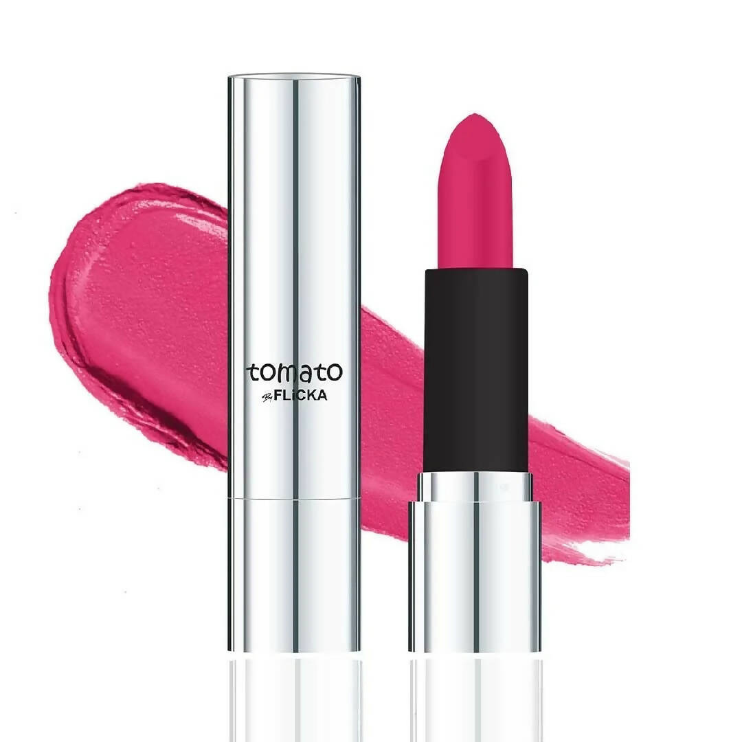 FLiCKA Tomato Matte Finish Lipstick Shade 17 - Pink - BUDNE