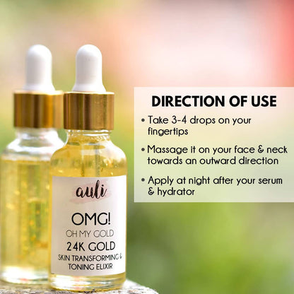 Auli OMG 24K Gold Flakes Pure Rosehip Oil