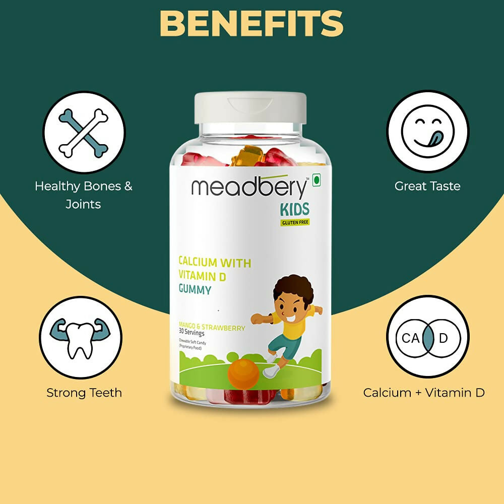 Meadbery Kids Calcium With Vitamin D Gummy