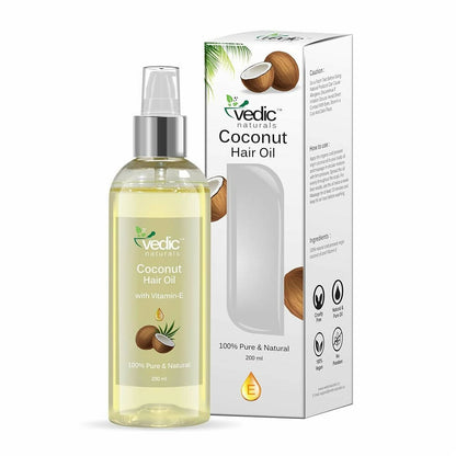 Vedic Naturals Virgin Coconut Hair Oil With Vitamin-E - Distacart