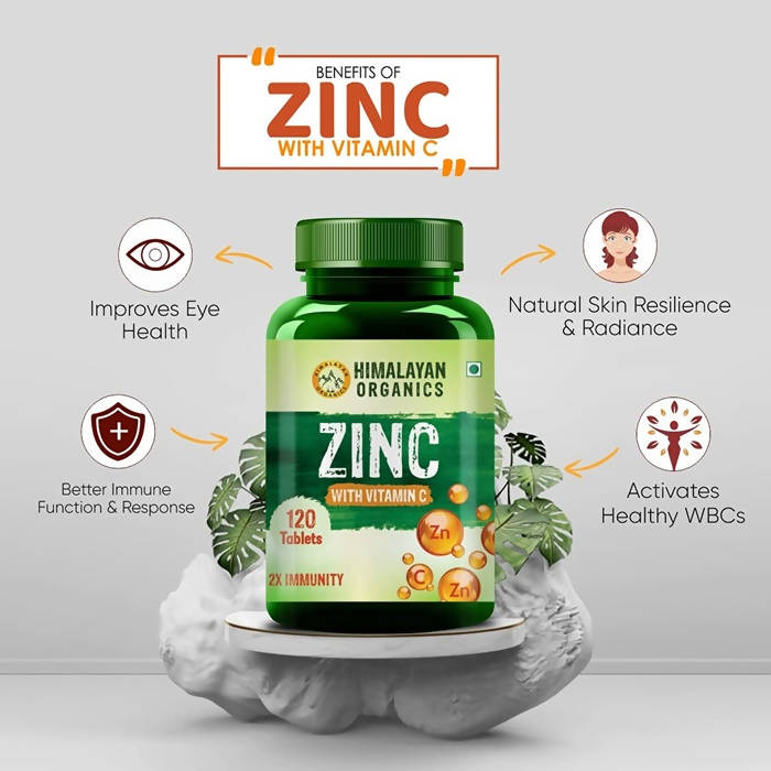 Himalayan Organics Zinc With Vitamin C Tablets