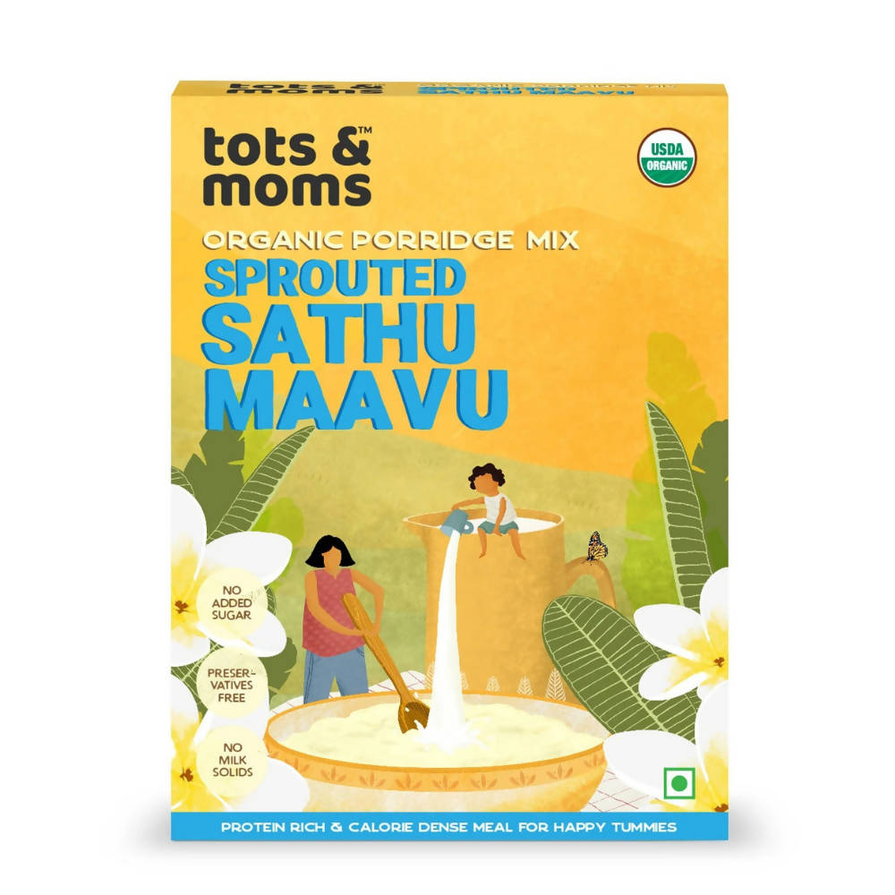 Tots and Moms Organic Sprouted Sathu Mavu Porridge Mix -  buy in usa 