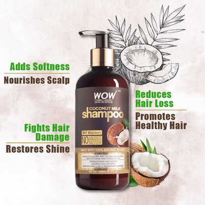 Wow Skin Science Coconut Milk Shampoo & Hair Conditioner