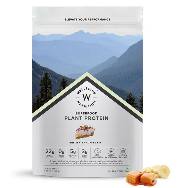 Wellbeing Nutrition Superfood Plant Protein Isolate - British Banoffee Pie