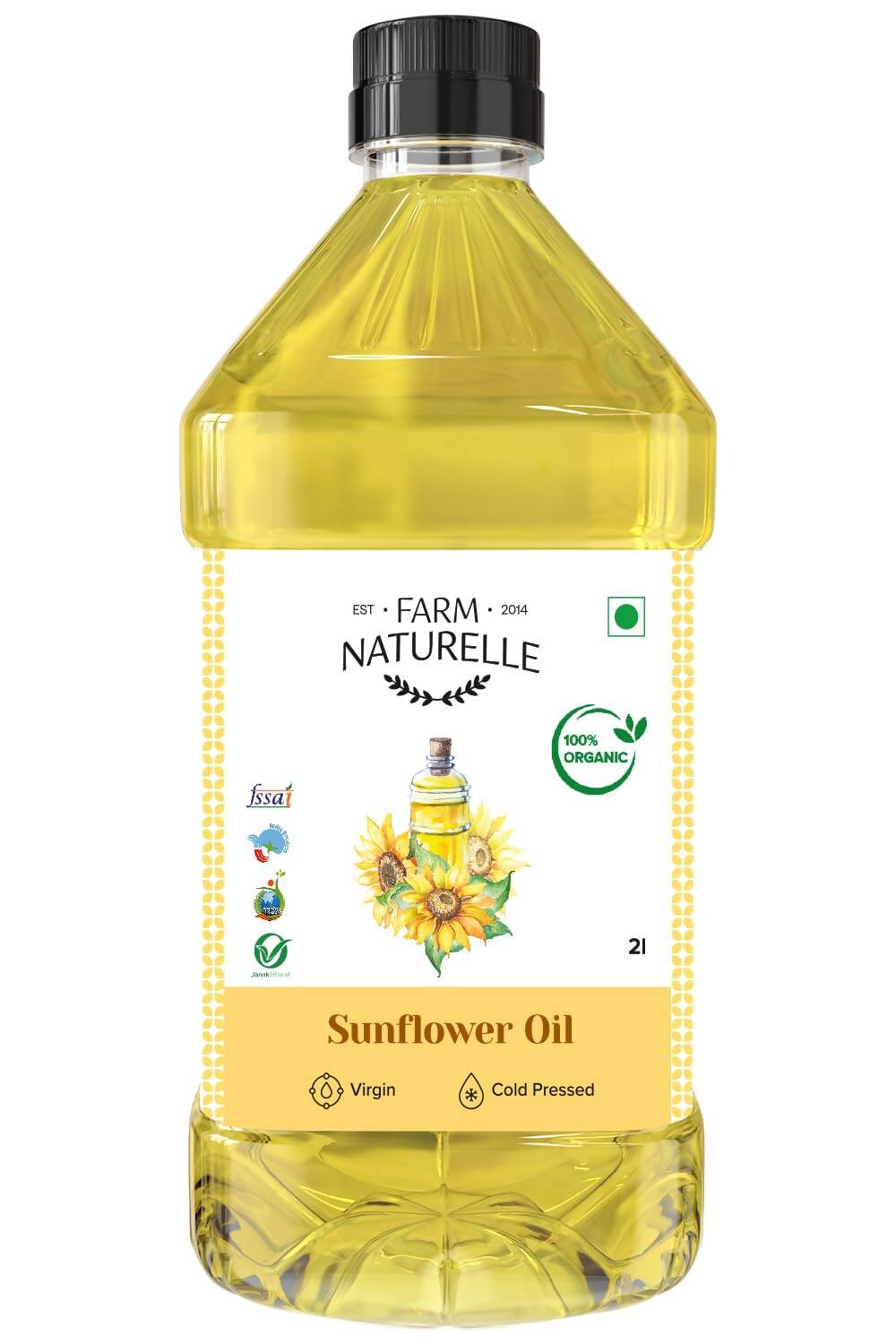 Farm Naturelle Organic Virgin Cold Pressed Sunflower Oil - BUDNE