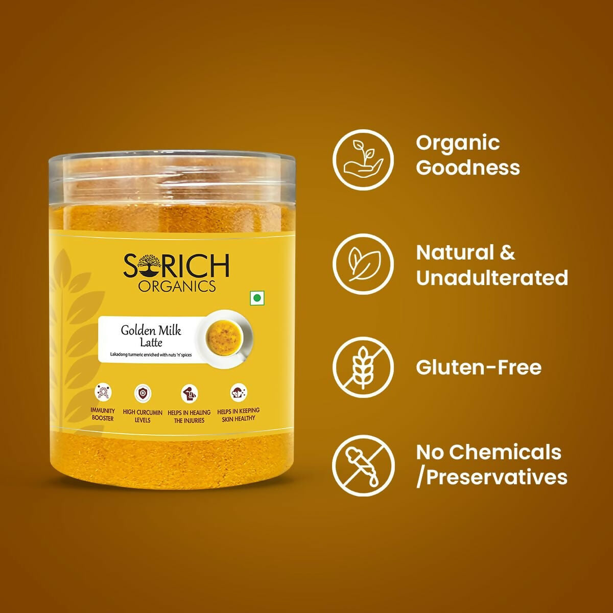 Sorich Organics Golden Milk Turmeric Latte Mix Powder