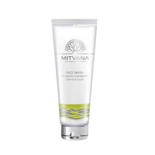 Mitvana Face Wash with Micro Scrubbers (with Olive & Tulsi) - BUDNE