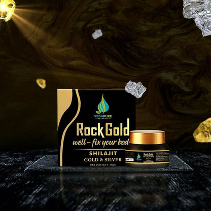 Vedapure Rockgold Well Fix Your Body Gold & Silver Sj Resin